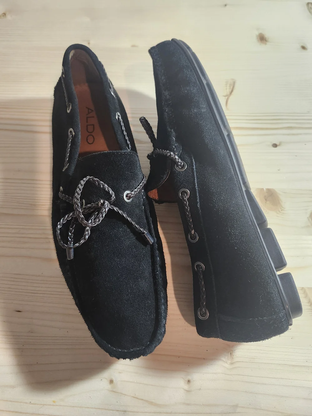 ALDO  Black Slip-On Driving Loafers Men's 9.5